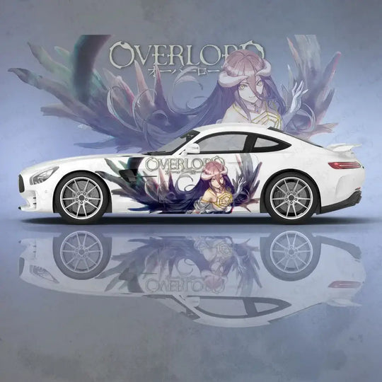 Albedo Anime Vinyl Car Decal Side Graphic Wrap applied vehicle door waist line anime fan decal