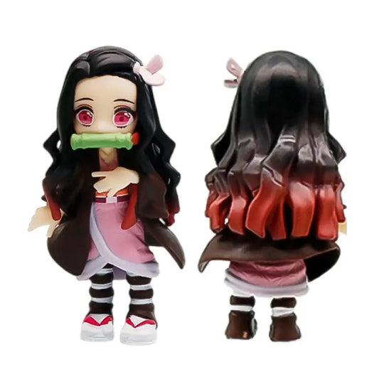 Demon Slayer Tanjiro Nezuko Blind Box PVC Figure displayed shelf anime collector ornament