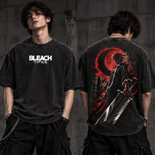 Blood Chains Ichigo Kurosaki T-Shirt featuring a character graphic and stylish design.