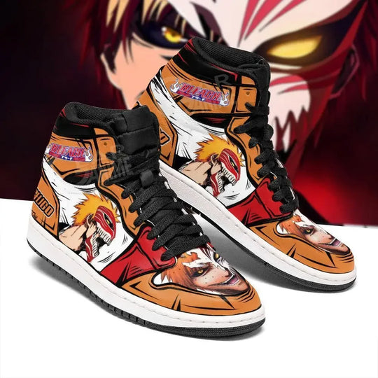 Casual Midoriya Izuku Sneakers featuring green Deku anime print, comfortable flat basketball shoes for men and women.
