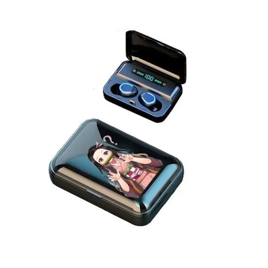 Demon Slayer Tanjiro Nezuko Bluetooth Anime Headset worn sports fitness lifestyle anime fan