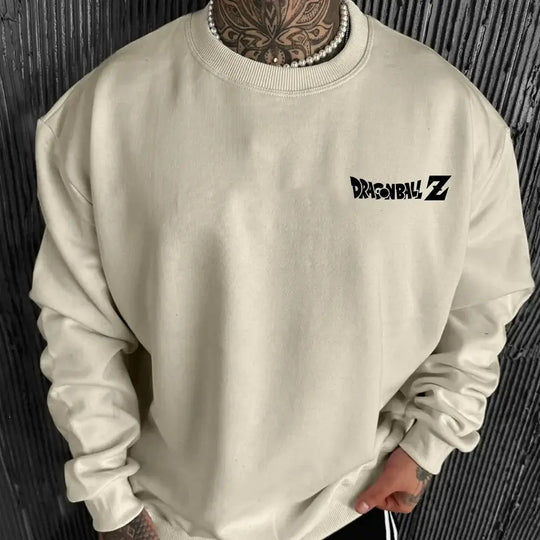 A comfortable Son Goku Hoodie featuring a Japanese anime graphic of Dragon Ball Z, designed as a long-sleeve parent-child outfit for men and boys.