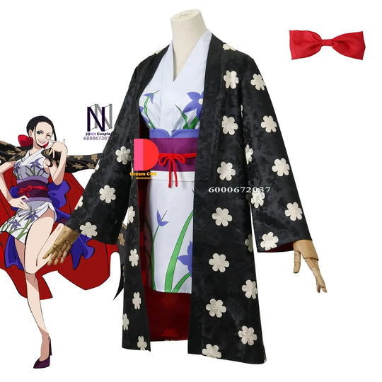 Nico Robin One Piece Cosplay Costume Kimono Dress worn full set women anime cosplay Halloween