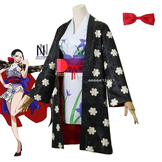 Nico Robin One Piece Cosplay Costume Kimono Dress worn full set women anime cosplay Halloween