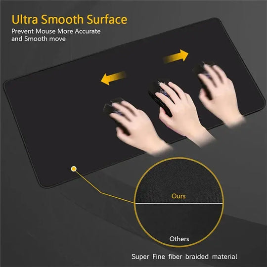 A high-quality Naruto Uzumaki Mouse Pad featuring dynamic anime artwork, rolling out on a Gabinete Gamer desk with a Varmilo keyboard and PC mouse.