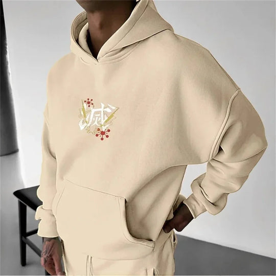 Demon Slayer Tengen Uzui Parent-Child Hoodie worn by parent and child matching anime outfit
