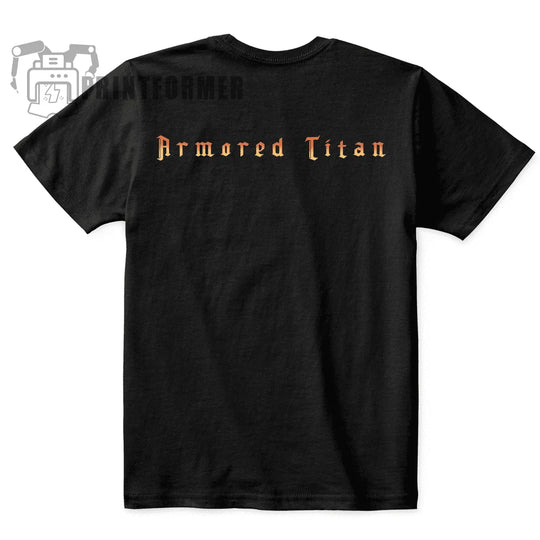 Soft 100% cotton Attack On Titan Armoured Titan T-Shirt featuring a manga graphic of Reiner Braun.