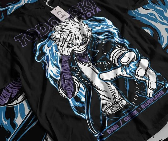 A stylish Dabi T-Shirt featuring Toya Todoroki manga panel art, designed as a trendy anime top for women and men.