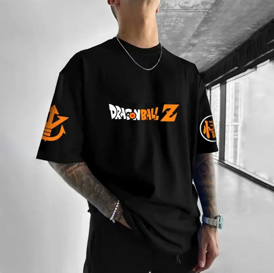 A high-street fashion Dragon Ball Goku T-Shirt featuring a classic hot-blooded anime portrait, made of soft cotton for men and women.