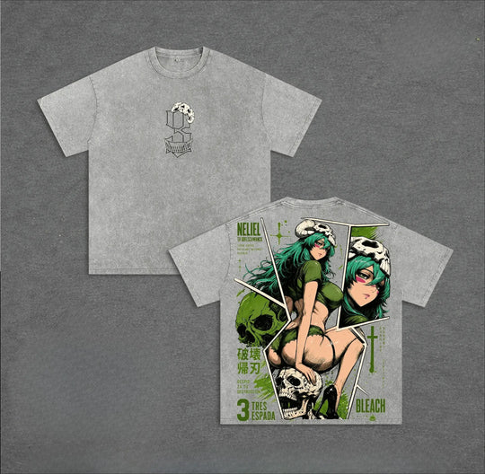 Nelliel Bleach Vintage Washed Soft Cotton T-Shirt featuring Espada character artwork
