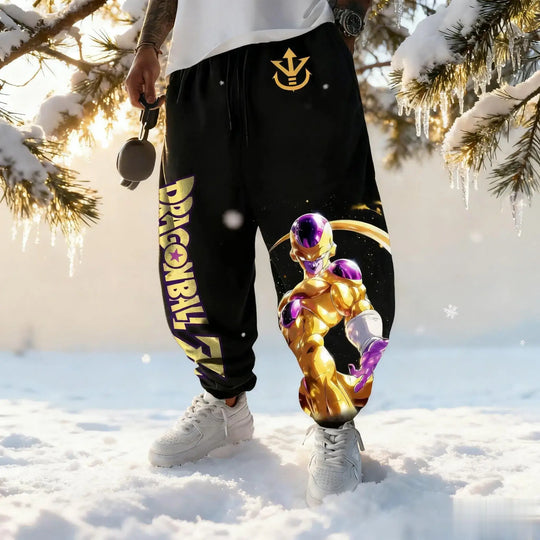 Trendy Broly Anime Pants featuring a Legendary Super Saiyan graphic print, designed as casual Y2K streetwear joggers for men.