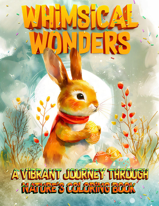 Whimsical Wonders: Easy Ester Bunny Delights Coloring Book for Kids
