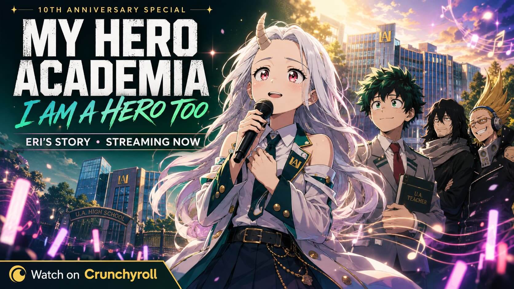 My Hero Academia I Am a Hero Too 10th Anniversary Special featuring Eri's story. Watch on Crunchyroll.