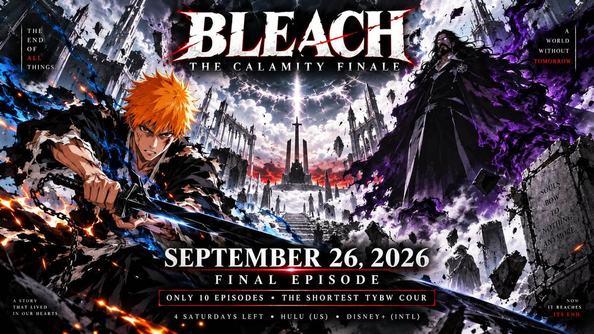 Bleach The Calamity Finale promotional image featuring characters and release date September 26, 2026.