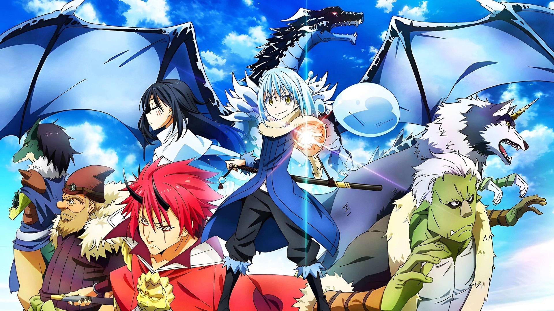 Tensura Season 4 promotional art featuring Rimuru Tempest and the Jura Tempest Federation facing the Eastern Empire.
