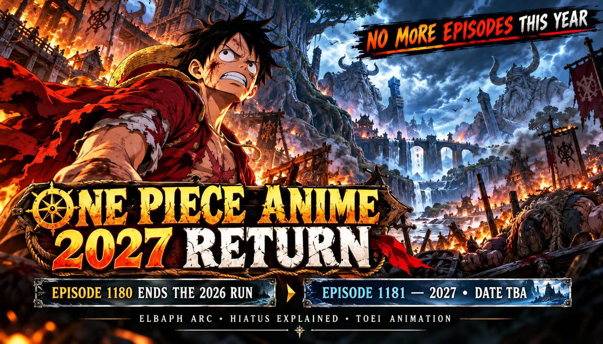 Luffy from One Piece Anime 2027 Return announcing no more episodes this year.