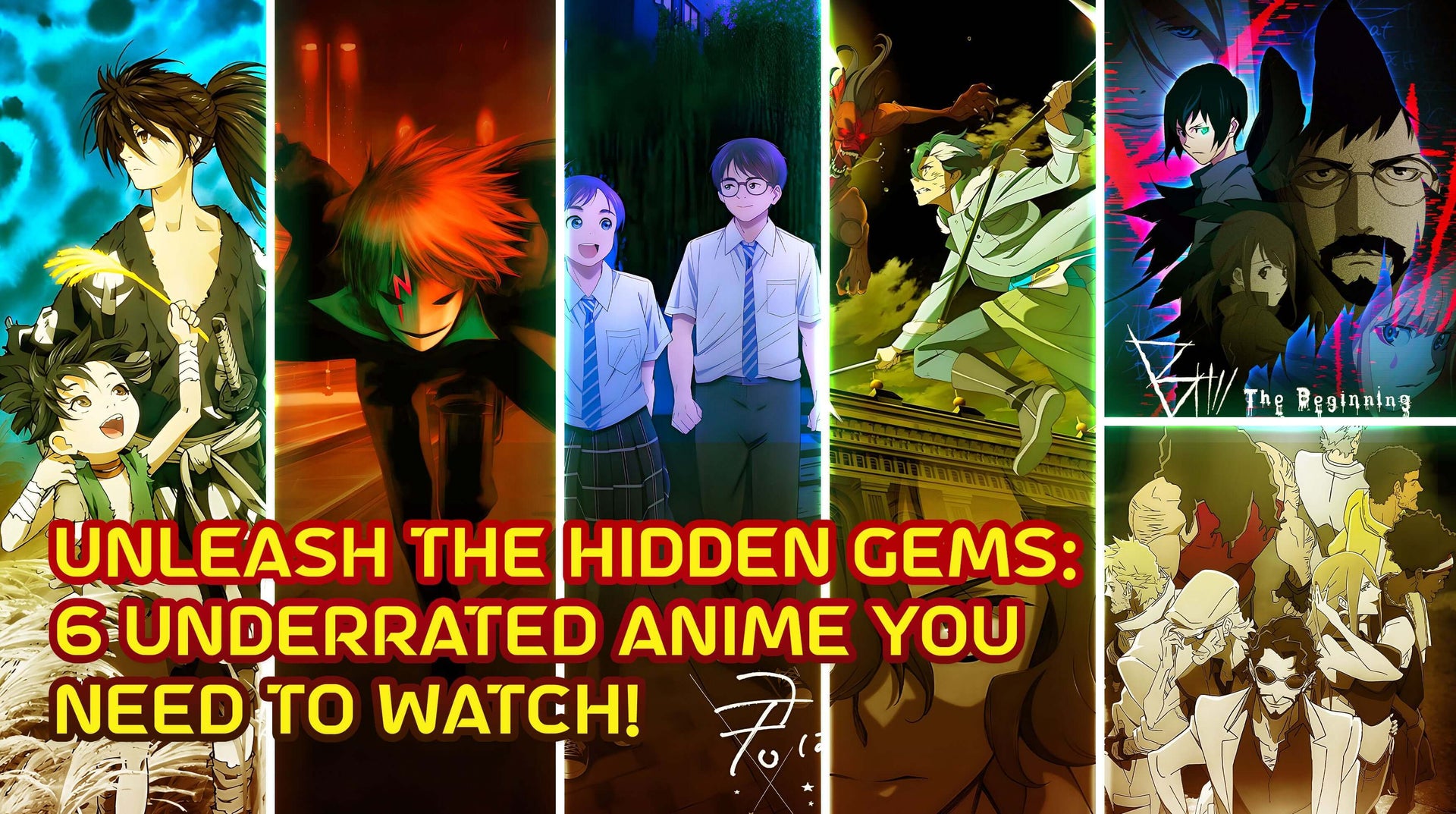 Six underrated anime masterpieces, including fantasy, supernatural, and action-packed stories.