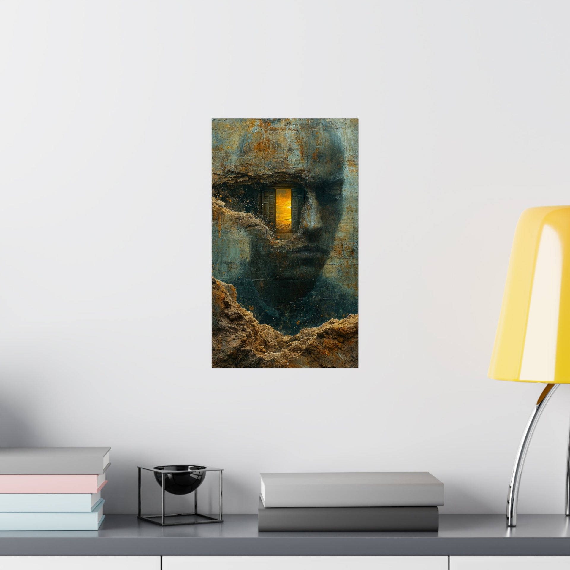 Portal to the Mind: Surrealistic Matte Vertical Poster