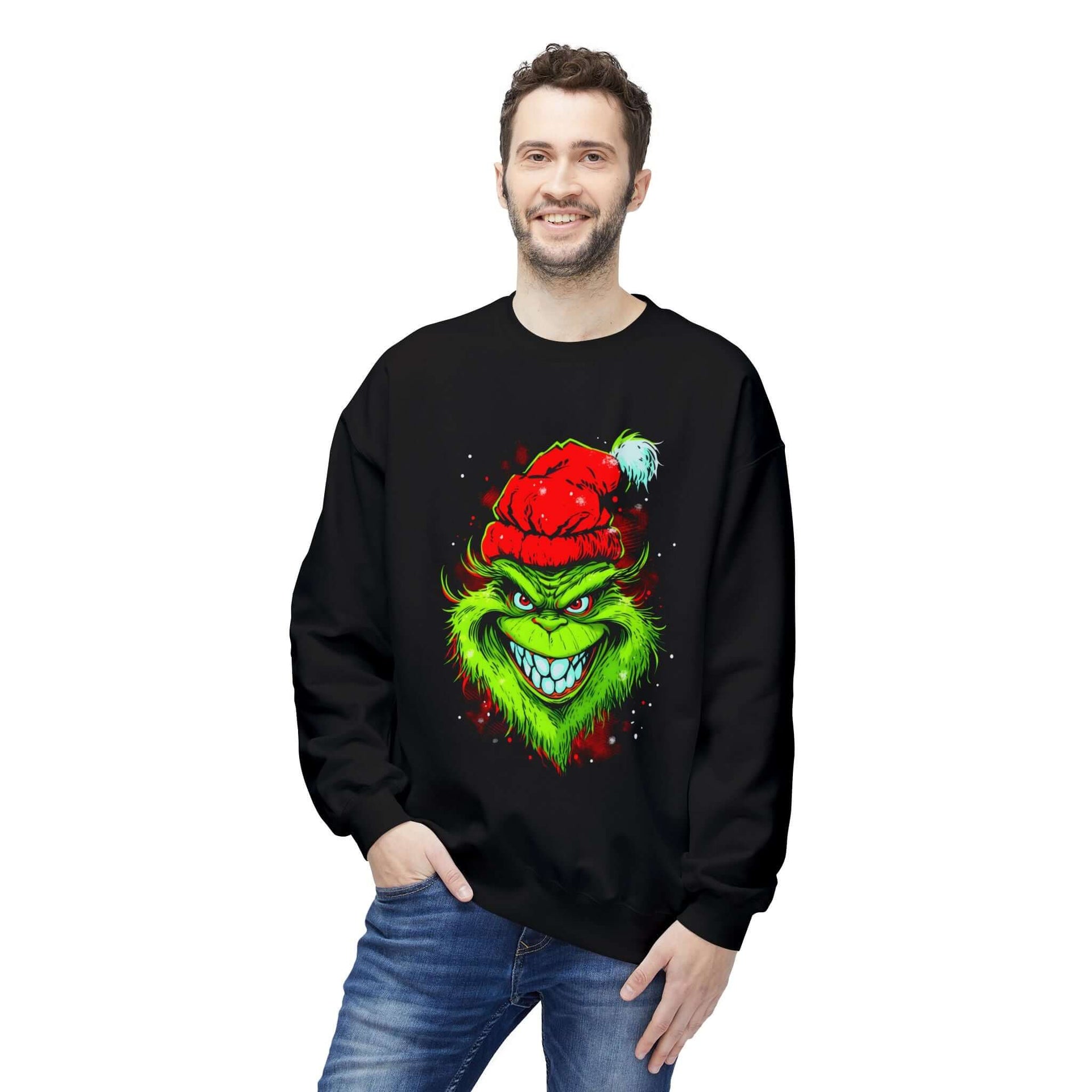 Festive Grinch Sweatshirt - Perfect Holiday Apparel | Infinite Visibility
