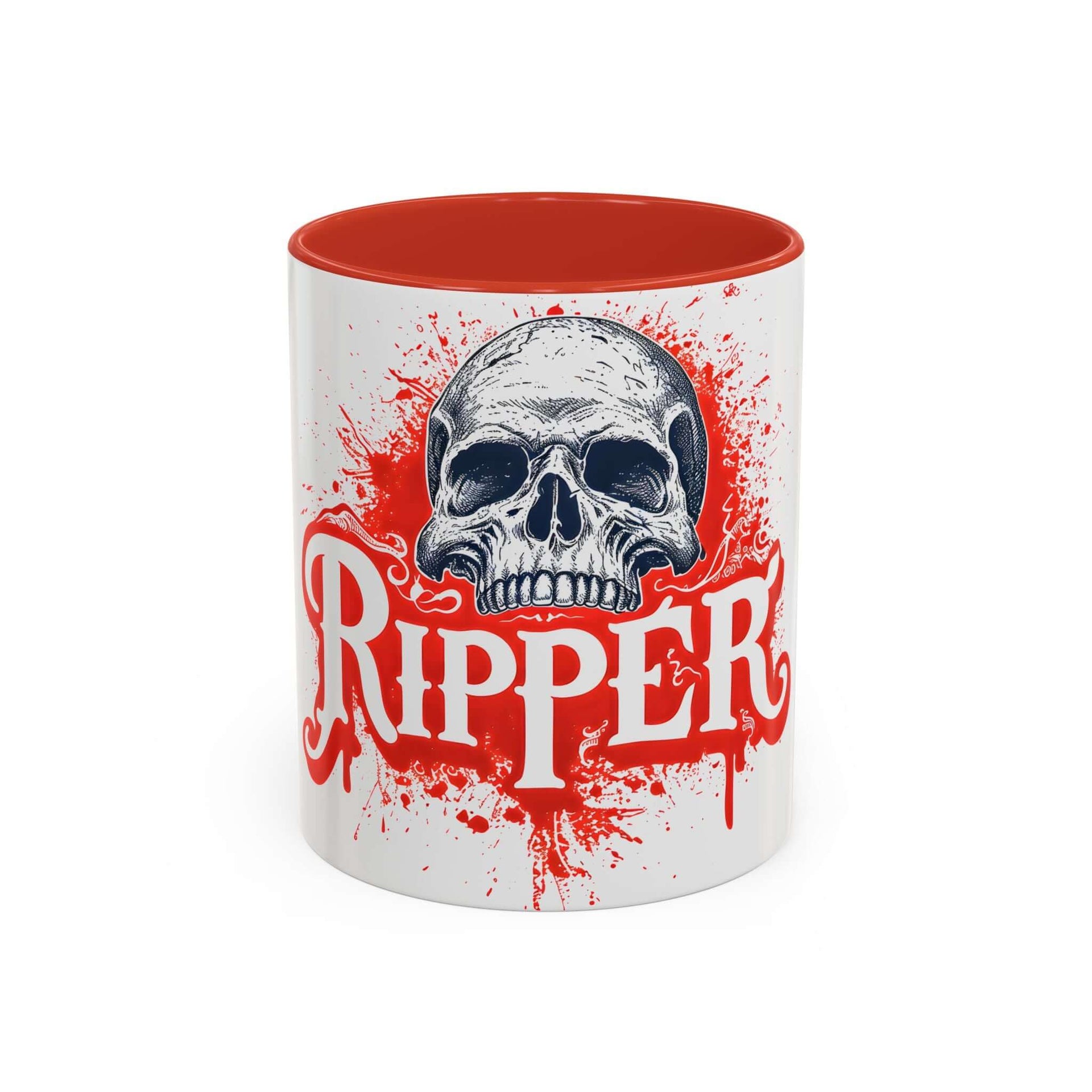 Ripper Skull Halloween Coffee Mug (11oz, 15oz) – Perfect for Spooky Sips