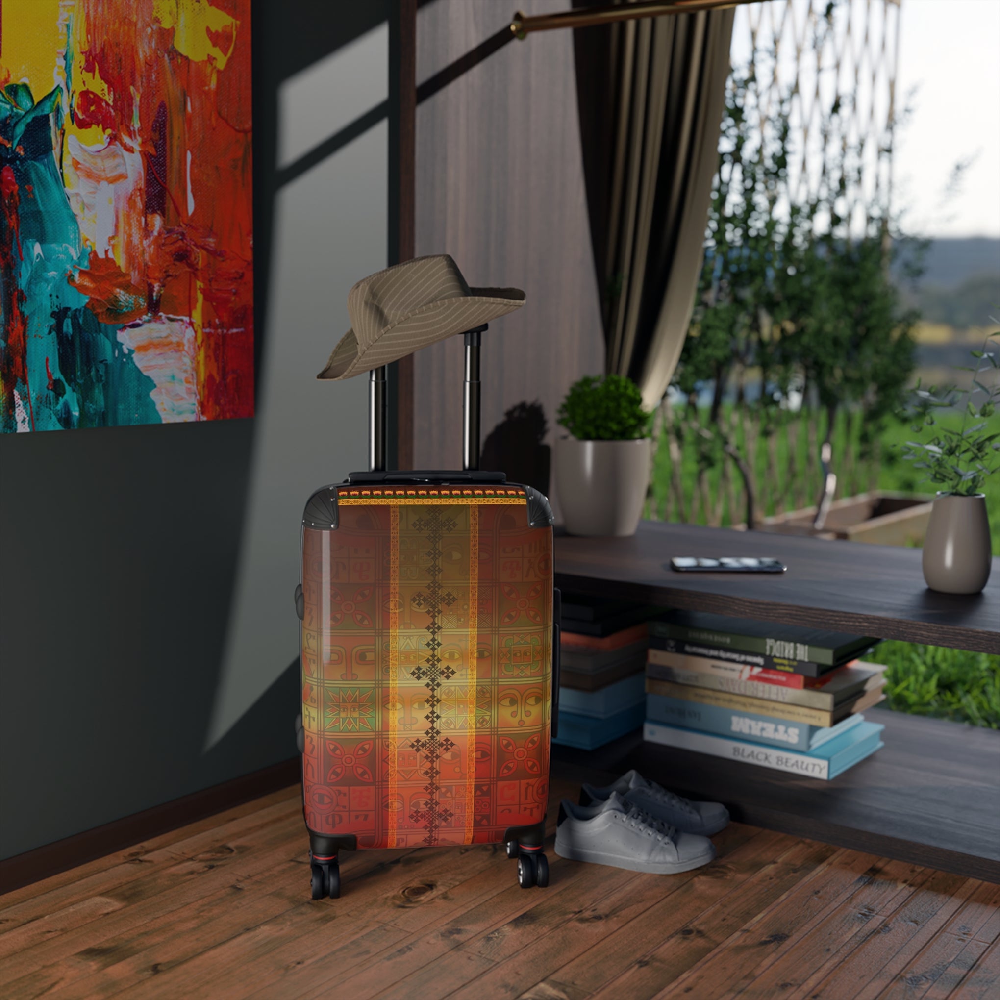 Journey with Tradition: The Ethiopian Tapestry Suitcase