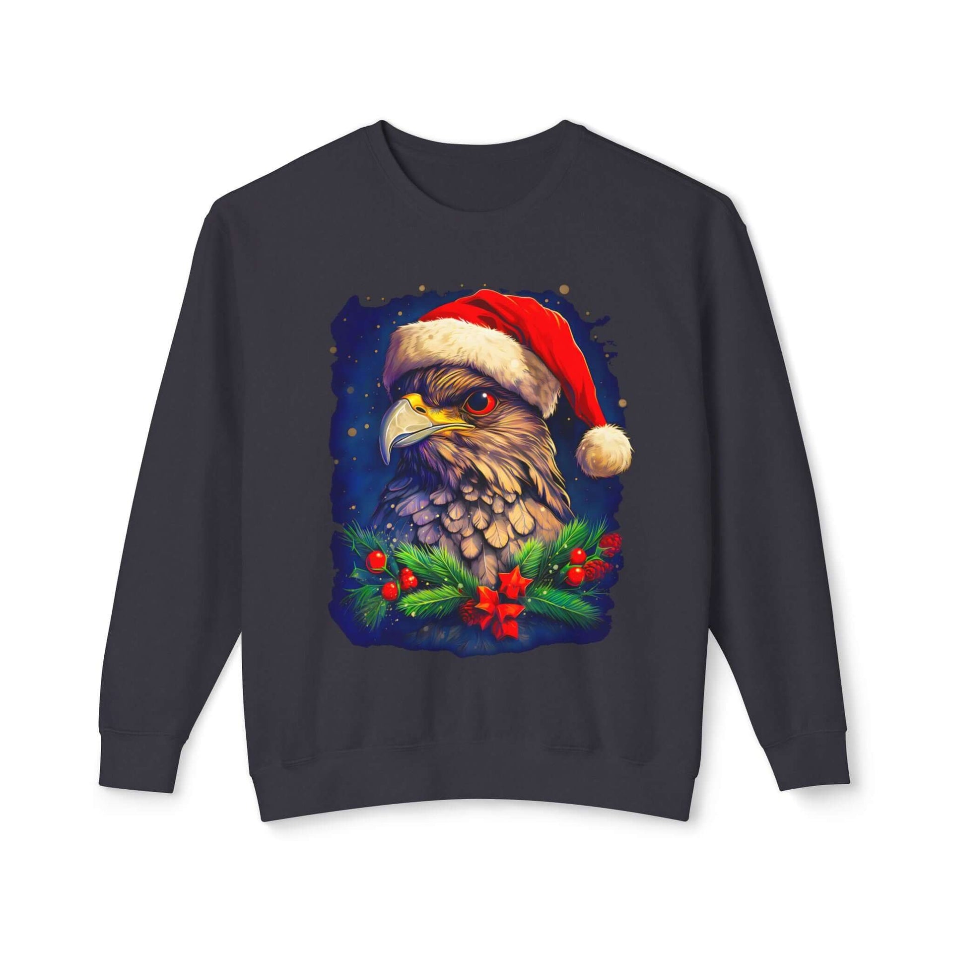 Majestic Eagle Christmas Crewneck Sweatshirt - A Regal Holiday Gift 🎁