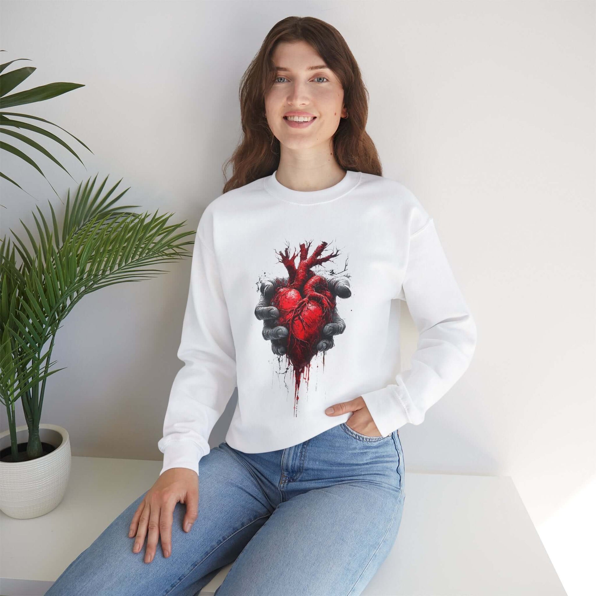 Bloody Heart Valentine's Sweatshirt - Infinite Visibility