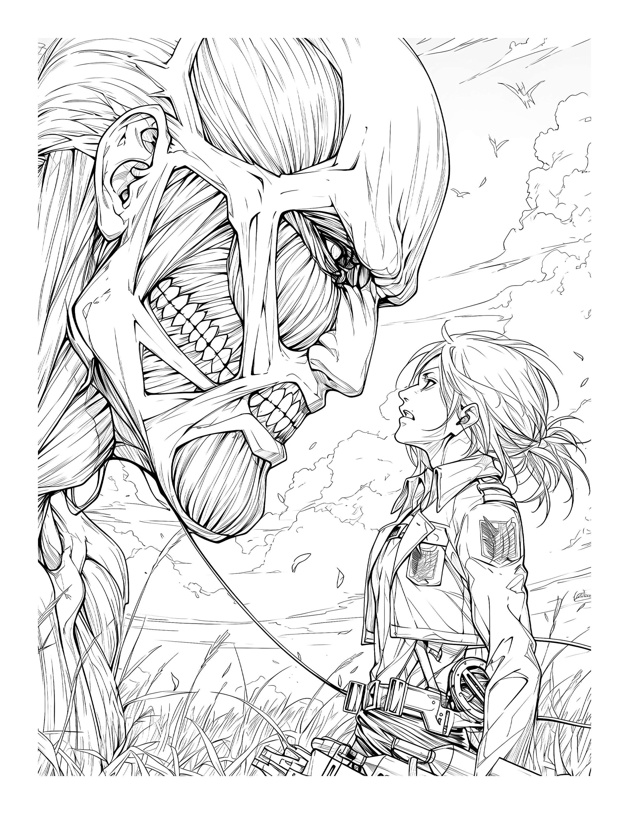 Anime Chronicles: Titans Unleashed! An Attack On Titan Coloring Book (Volume 8) PDF