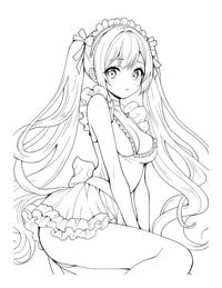 Waifu Dreams: Anime Made Girl Coloring Book for Adults: 60 Stunning Scenes Volume 1