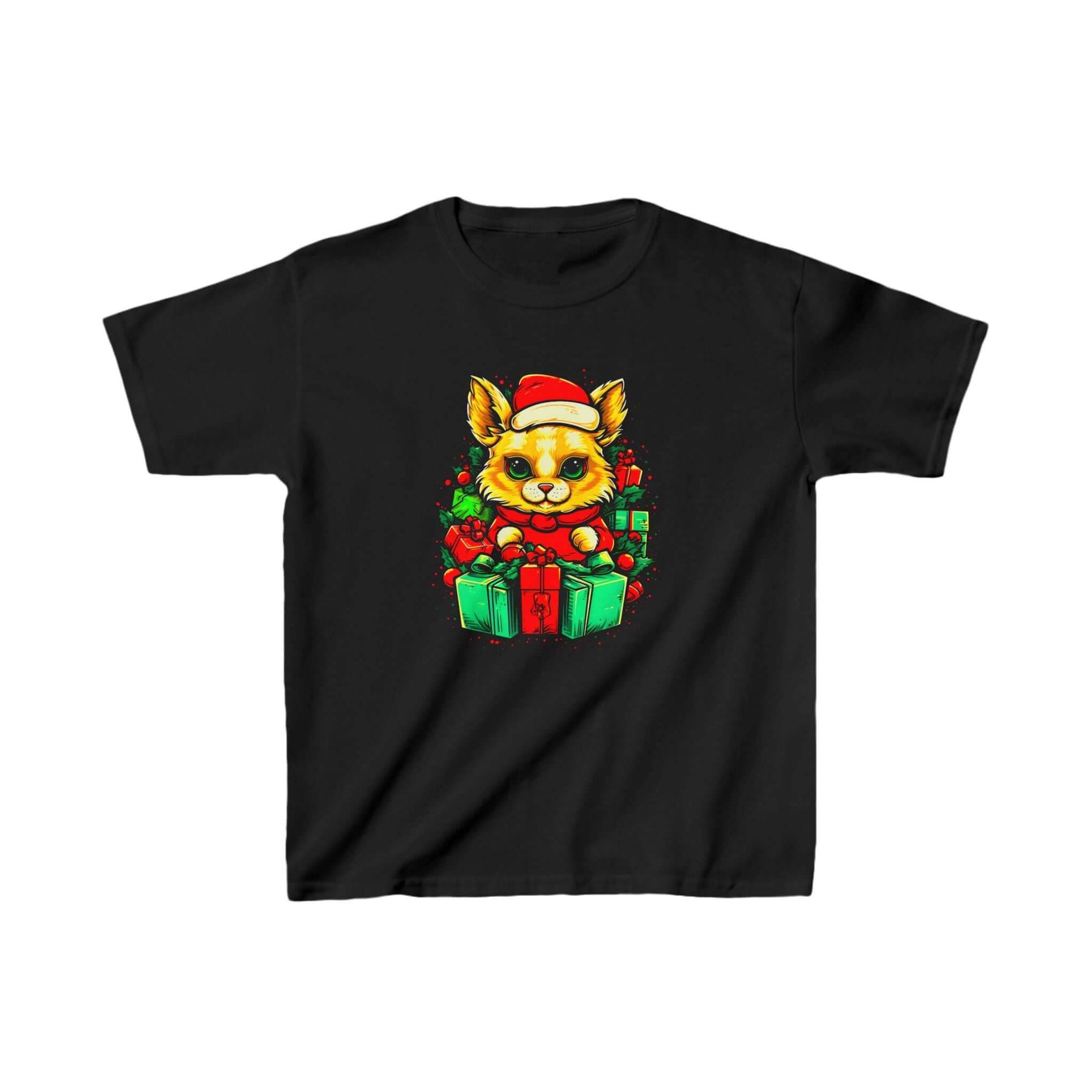 Adorable Christmas Kitten Tee for Kids – Festive Holiday Apparel | Infinite Visibility