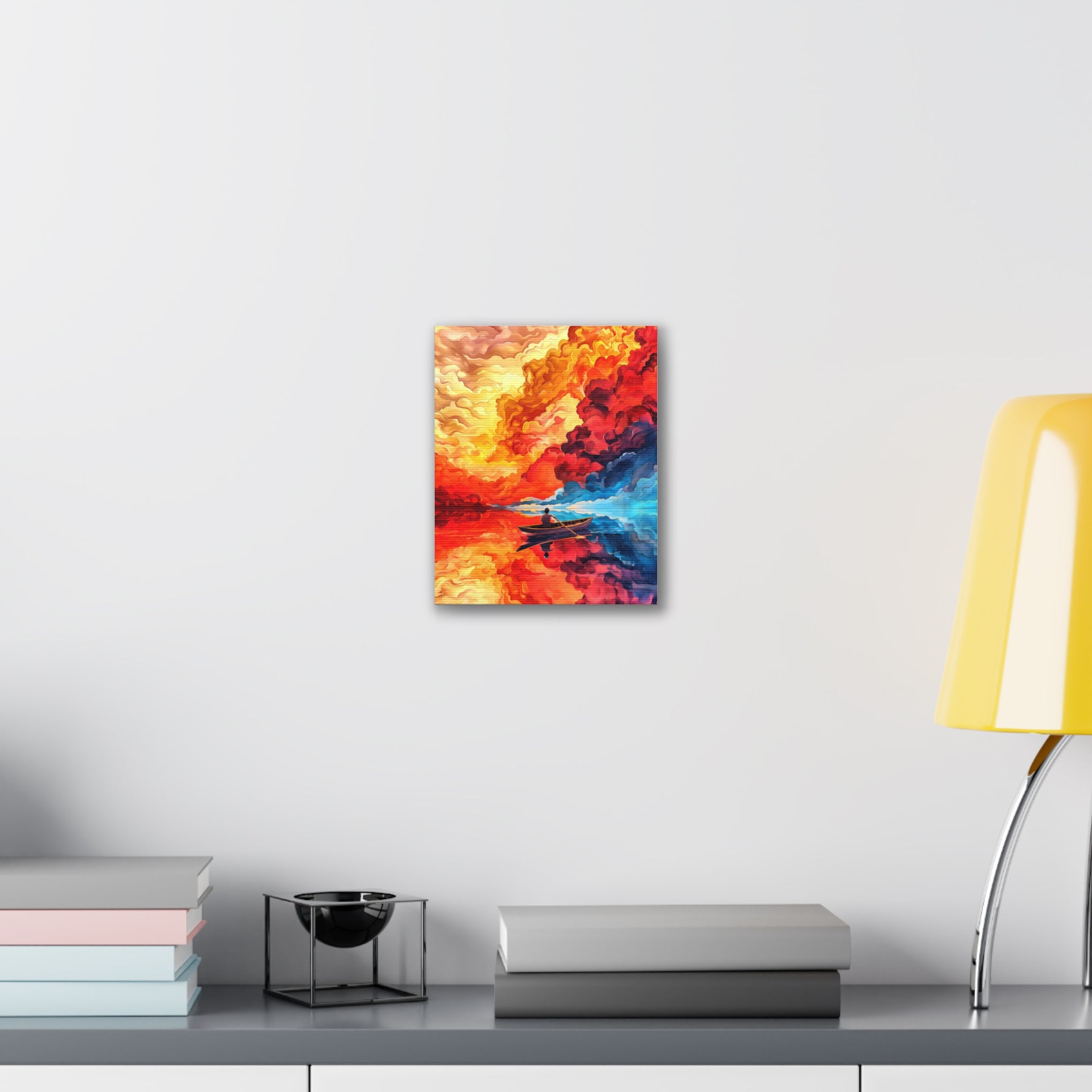Voyage of Wonder: Mesmerizing Boat Journey Canvas Print Stretched, 0.75"