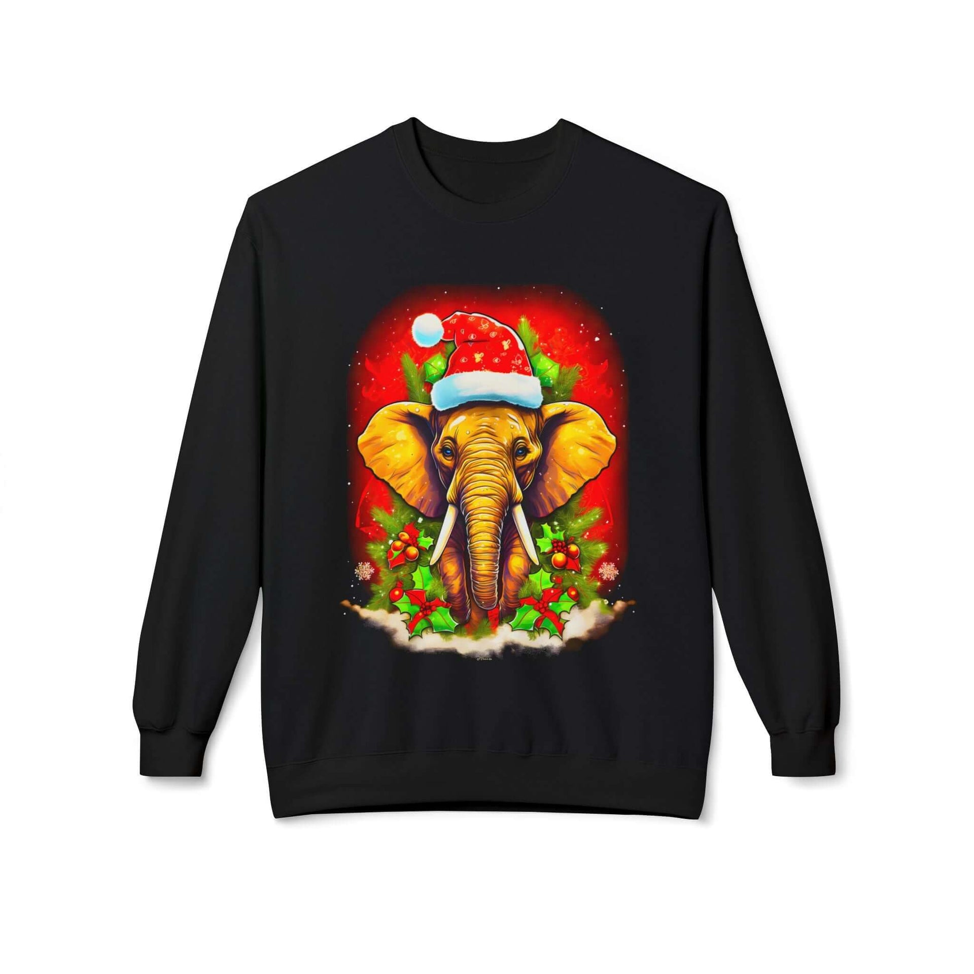Festive Elephant Christmas Sweatshirt - Unique Holiday Apparel | Infinite Visibility