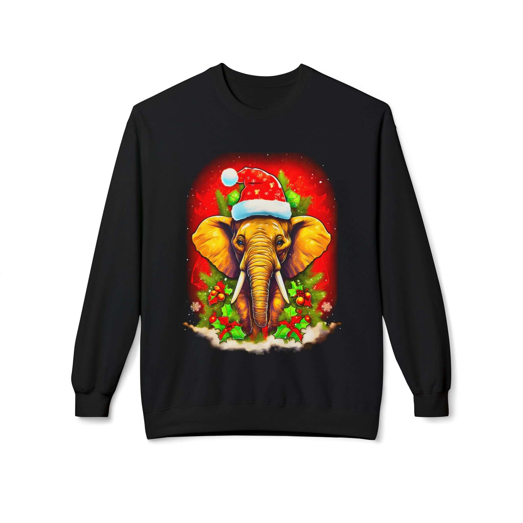 Festive Elephant Christmas Sweatshirt - Unique Holiday Apparel | Infinite Visibility