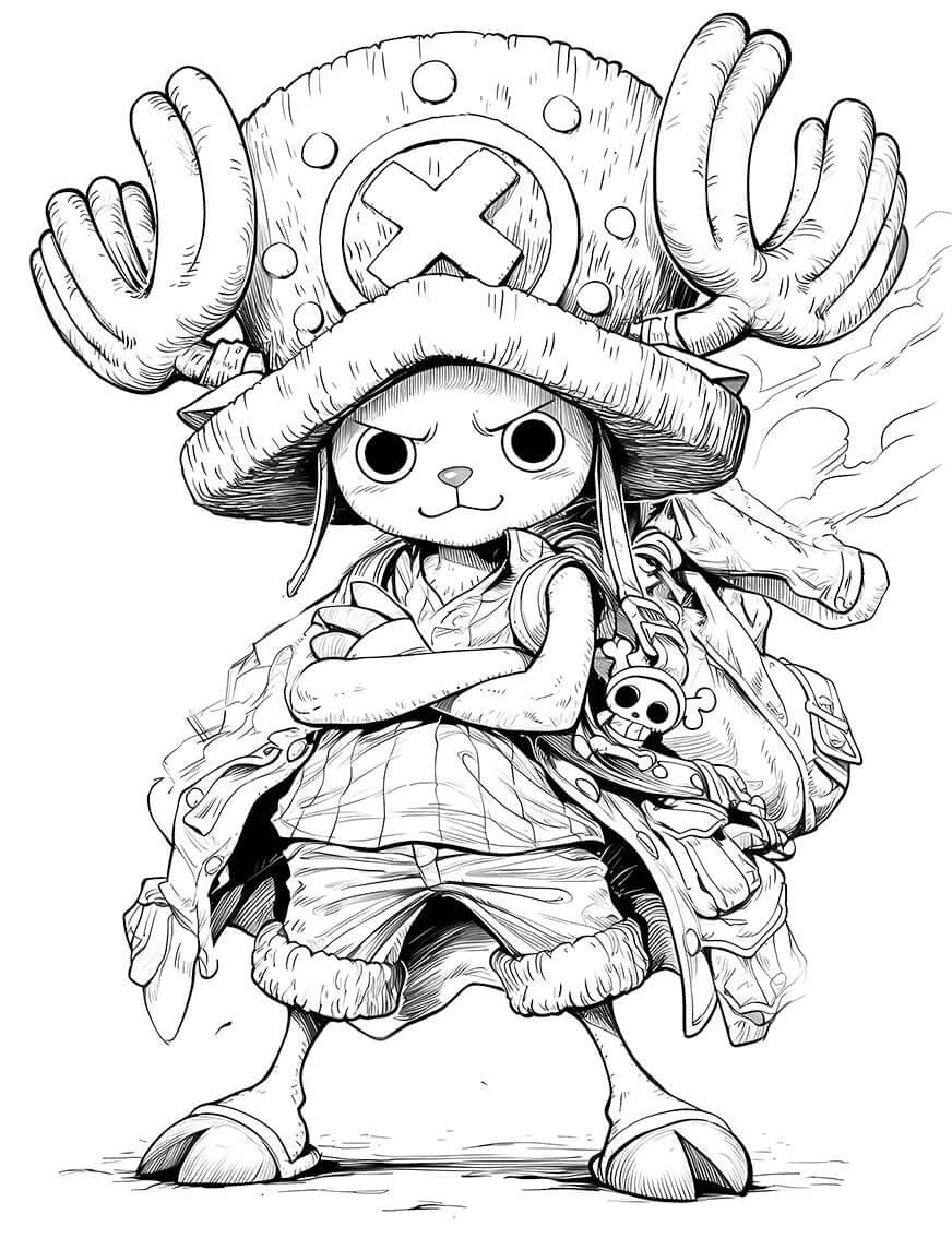 Tony Tony Chopper Coloring Page | One Piece Doctor Art | Instant Digital Download | Cute Chopper Printable