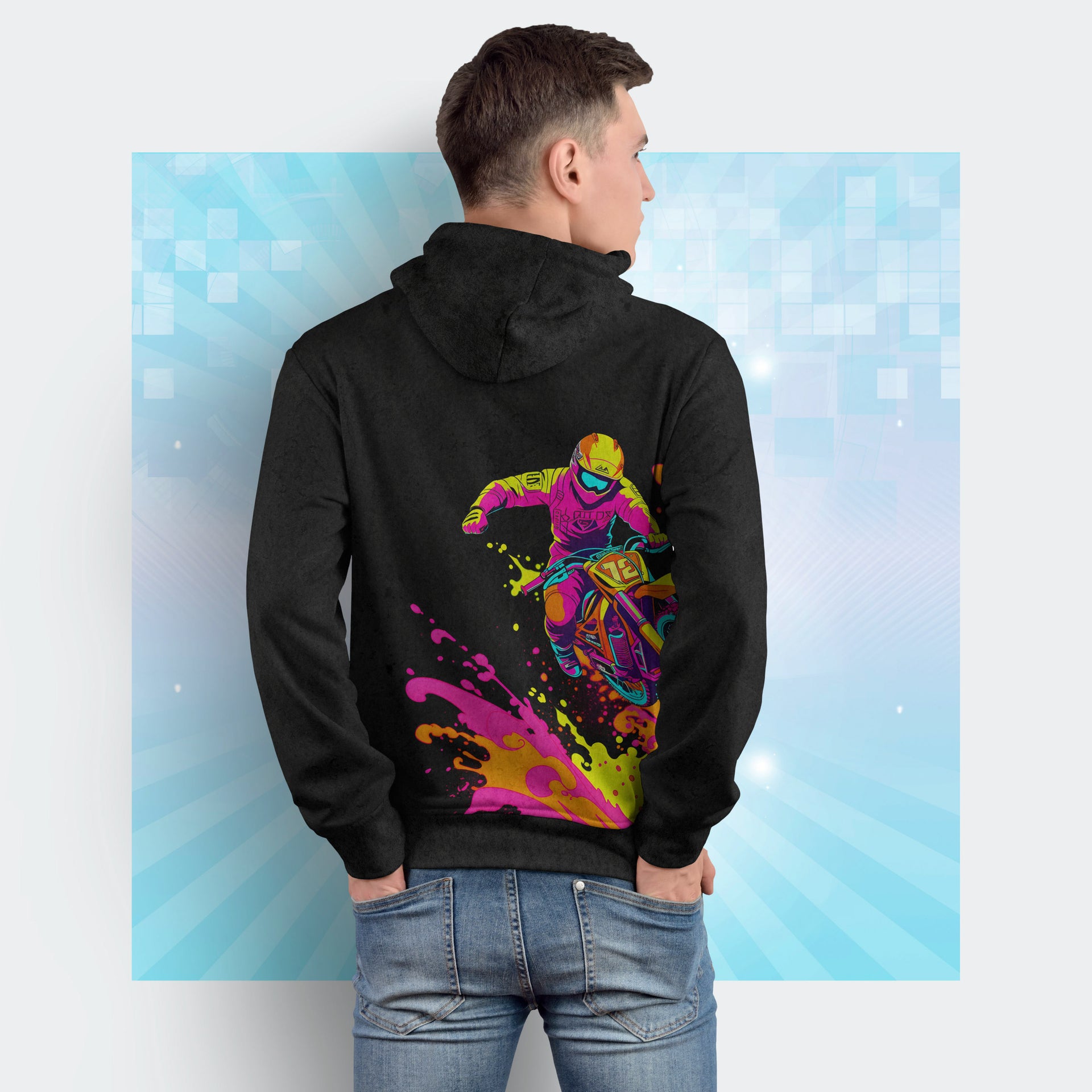 Adrenaline Rush Hoodie - Unleash Your Inner Athlete Men's Sports Warmup Hoodie (AOP)