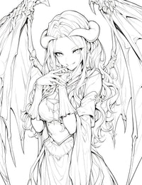 Albedo: Overlord's Temptation - Anime Coloring Page | Infinite Visibility