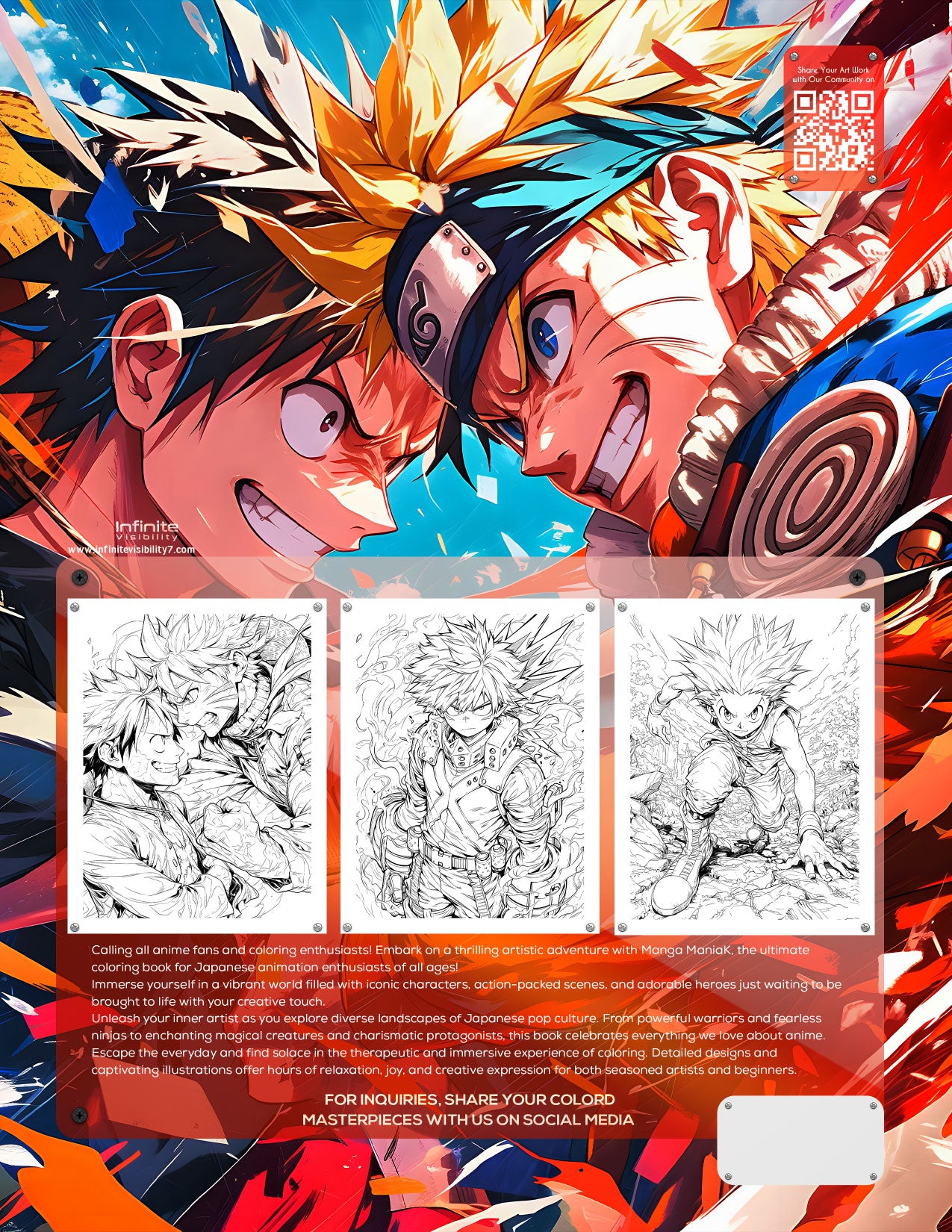 Manga ManiaK: Anime Coloring Book for Teens and Adults