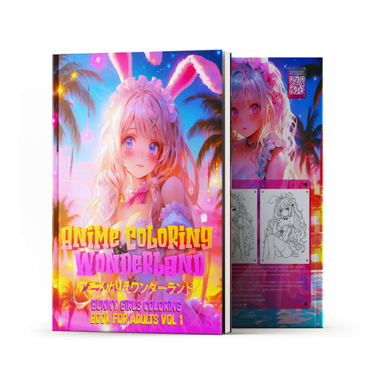 Anime Coloring Wonderland: Bunny Girls Coloring Book for Adults Volume 1