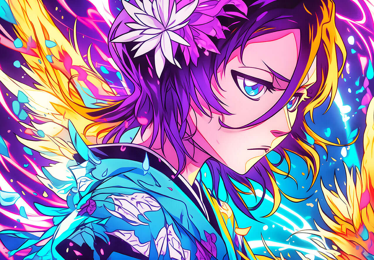 Bleach-Inspired: Soulful Serenity - Digital Anime Art Print 🌸