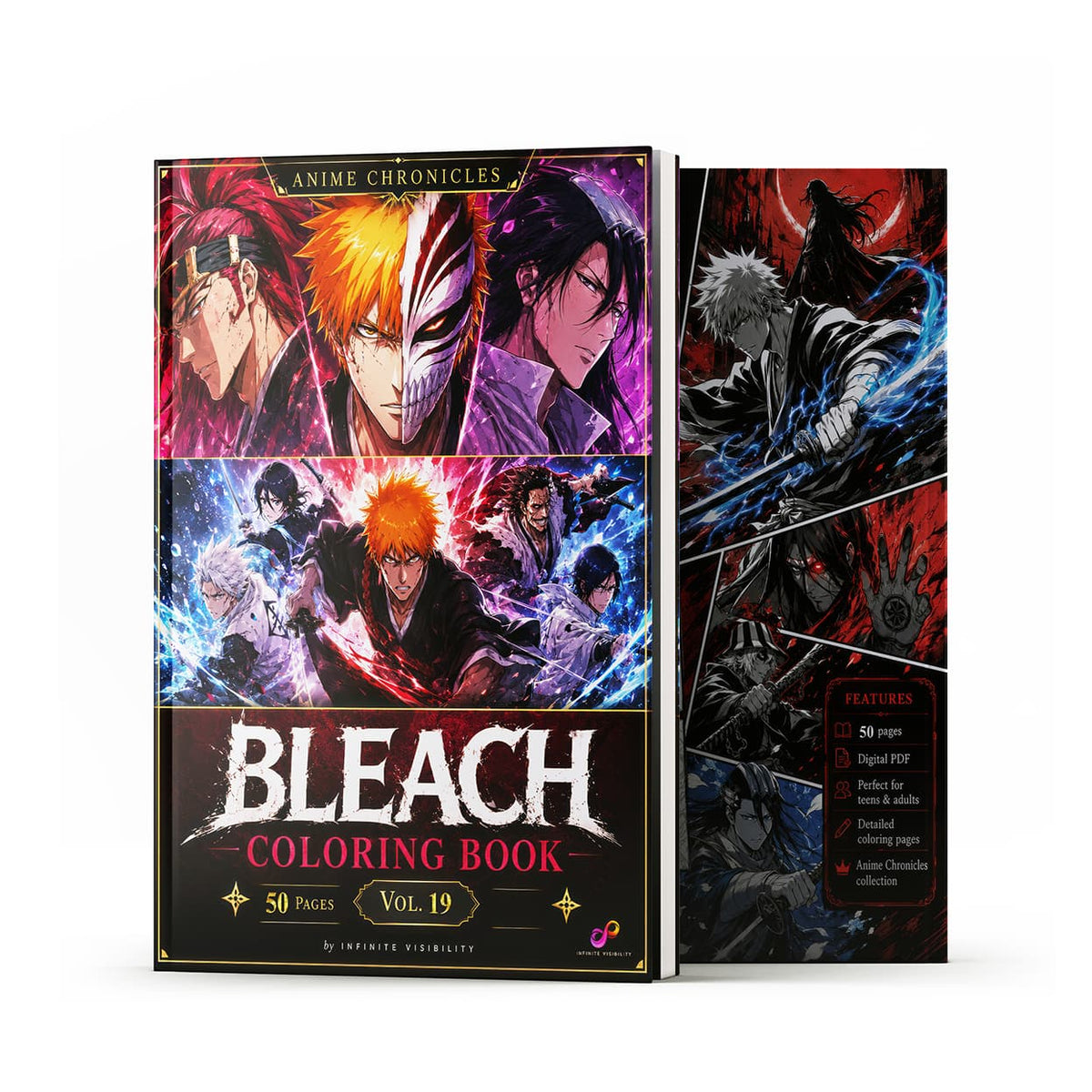 Bleach TYBW Coloring Book Vol 19 | 50 Designs | Anime Chronicles