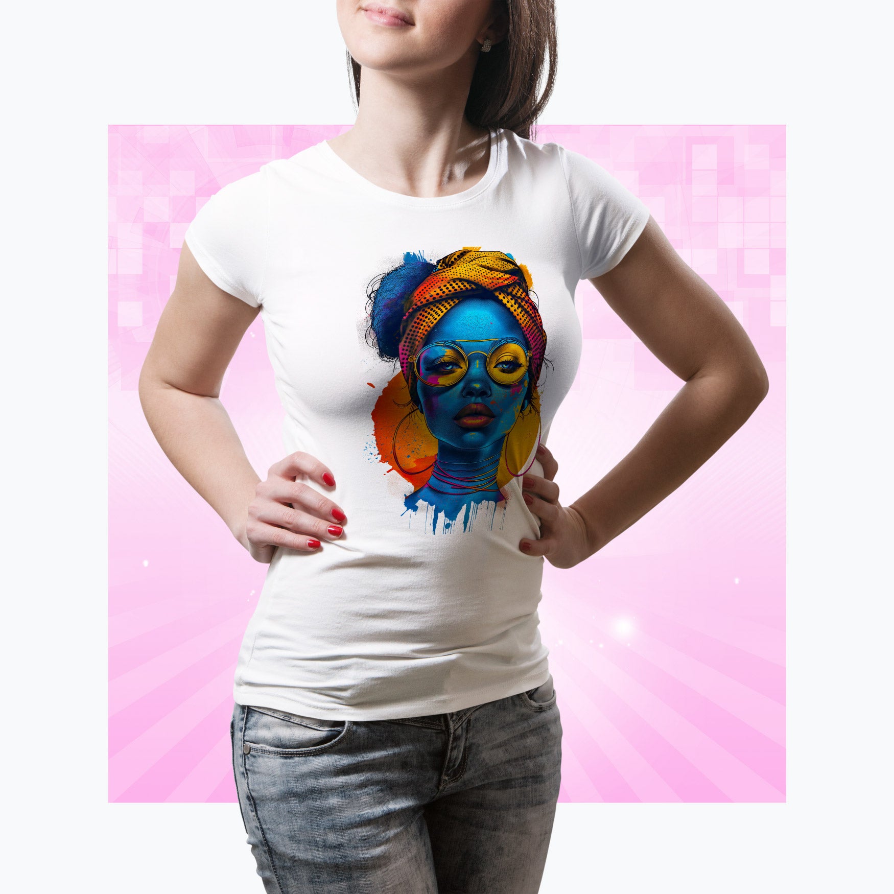 Bold & Brilliant: Statement Portrait- Unleash Your Inner Muse** Unisex Garment-Dyed T-shirt