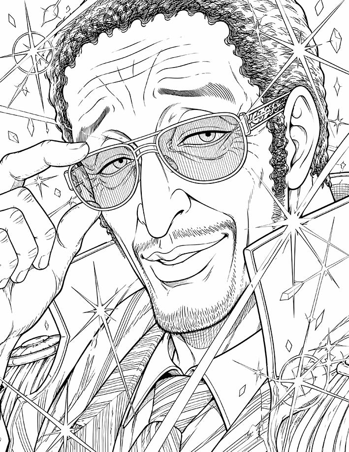 Borsalino One Piece Coloring Page Glint Admiral Kizaru