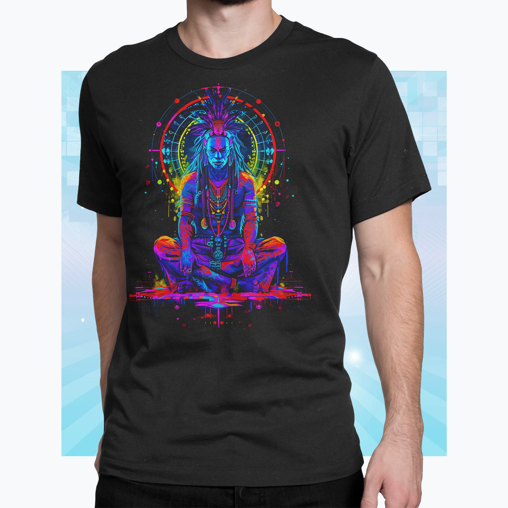 Bridging Realms: Cyberpunk Shaman Tee