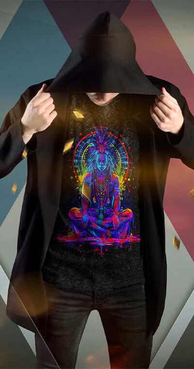 Bridging Realms: Cyberpunk Shaman Tee