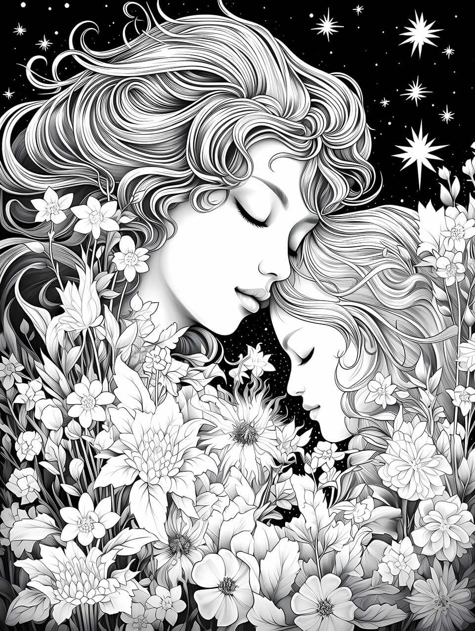 Celestial Dreamers: FREE Floral Coloring Escape!