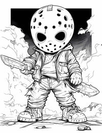 Chibi Horror - Adult Coloring Page | Infinite Visibility