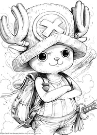 Chopper's Adventure: A Unique Coloring Page for Anime Lovers | Infinite Visibility