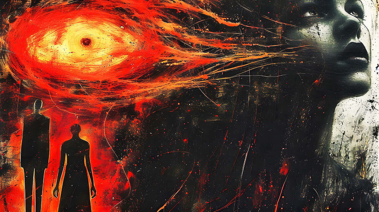 Cosmic Witness: Dark Abstract Red Eye Art | Digital Download 🔥
