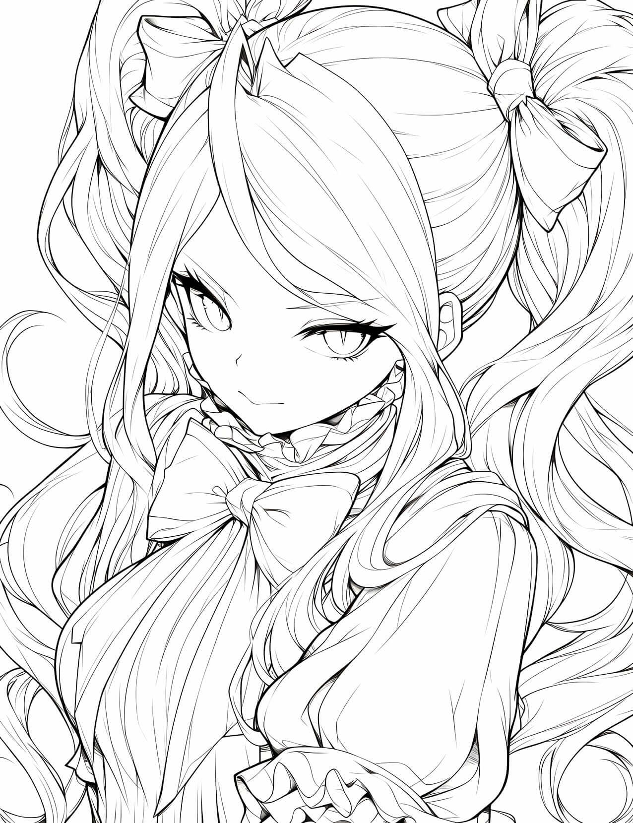 Crimson Wings: Shalltear Bloodfallen - Overlord Anime Coloring Page | Infinite Visibility