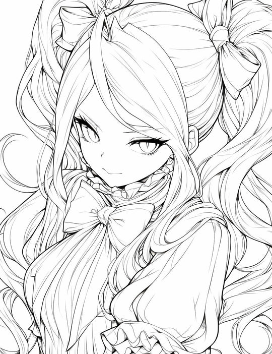 Crimson Wings: Shalltear Bloodfallen - Overlord Anime Coloring Page | Infinite Visibility